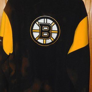 Boston Bruins jacket hockey NHL comfy bleach tie dye coat unisex sporty retro